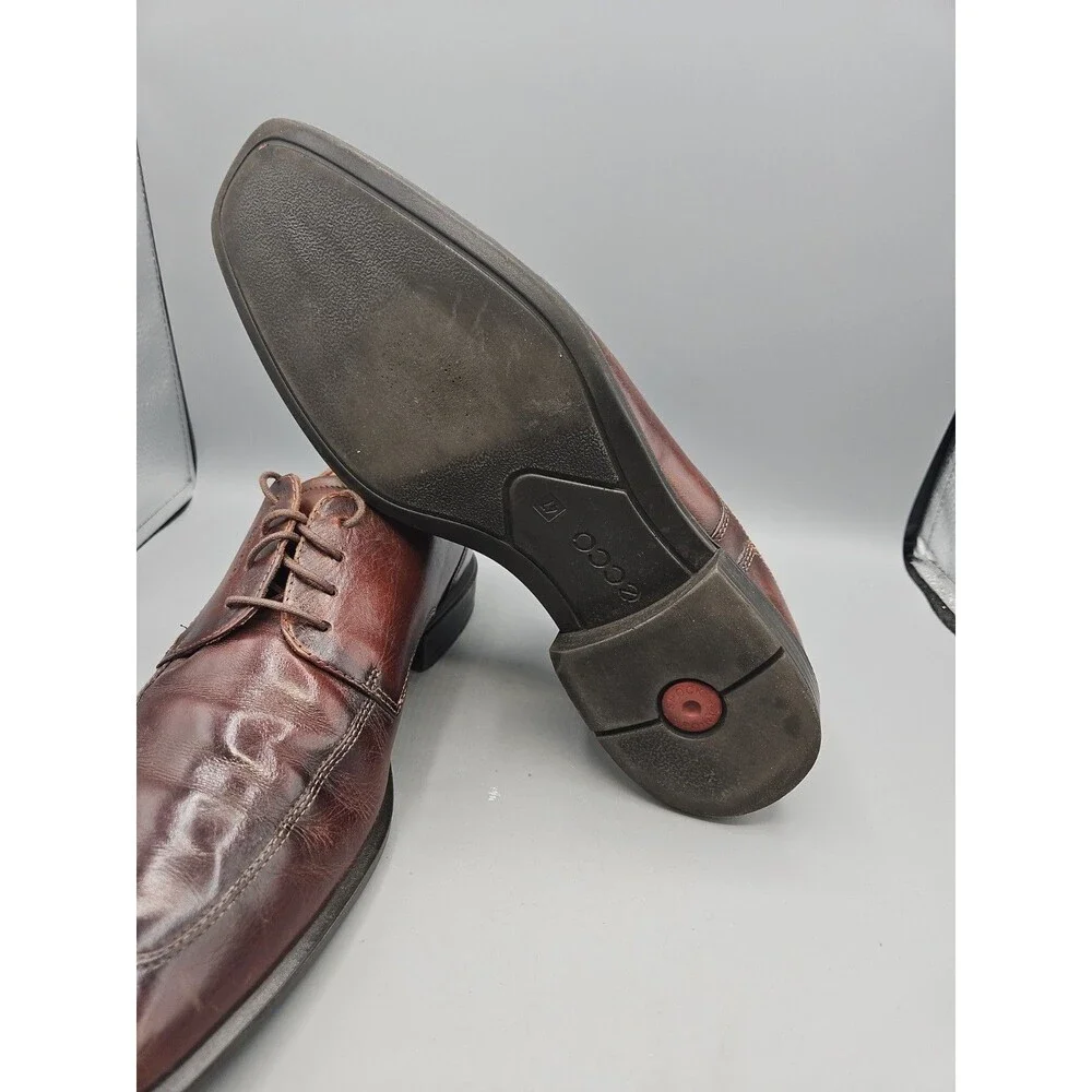 Florsheim Men's 47 Sz 13 Leather Upper Brown Low Top Lace Up Oxford Dress Shoes